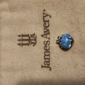 James avery retired glass bead charm with snow flake